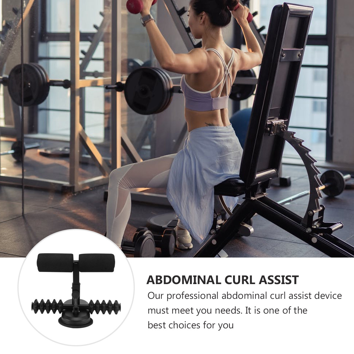 Sit Up Bar Floor - 1Pcs Crunches Aid Abdominal Curl Assist