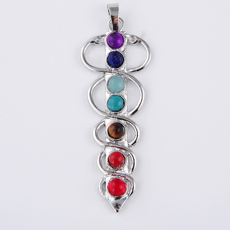 7 Chakra Stone Necklace Pendan – Yoga Health & Fitness Centre recenzja i cena