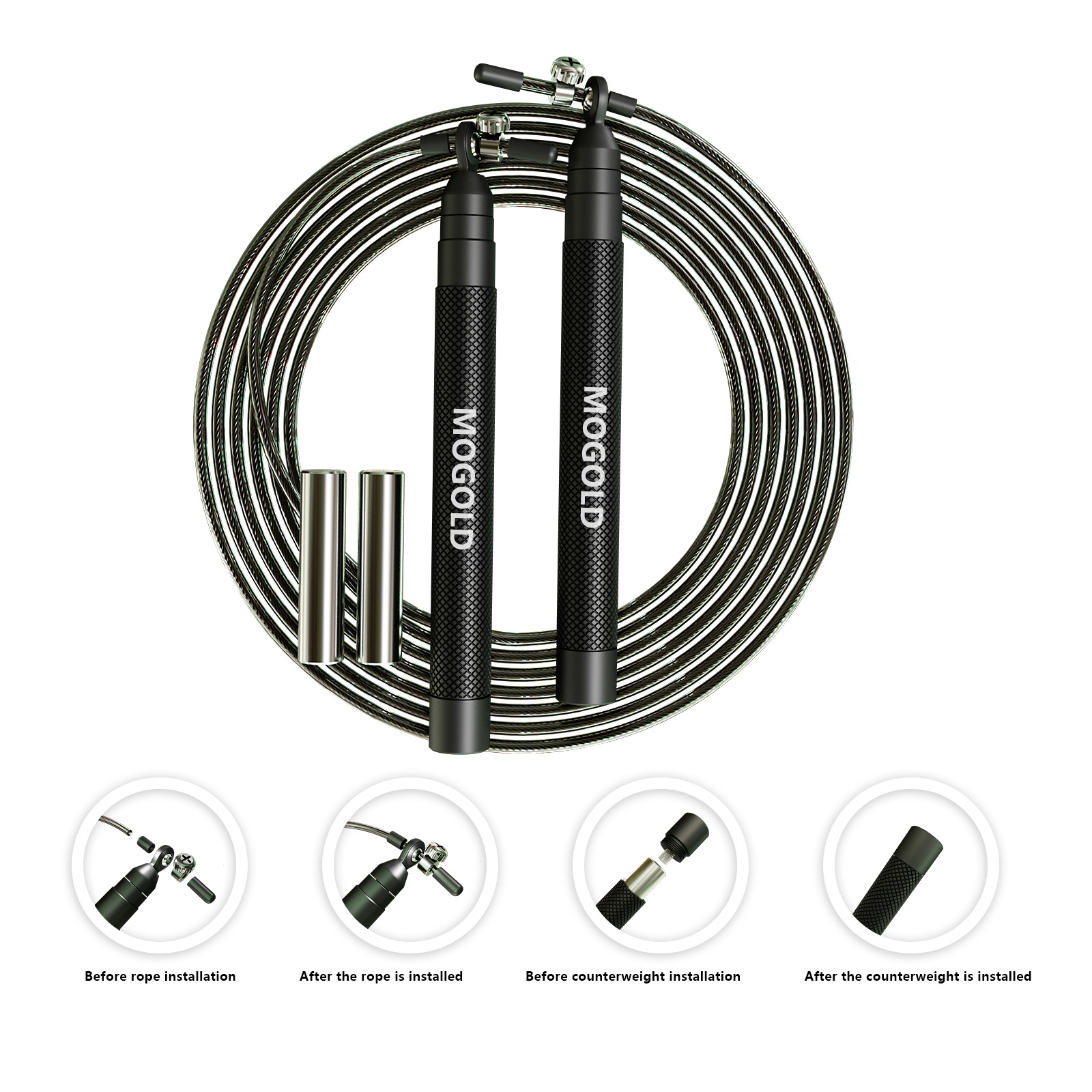 Crossfit Weighted jump rope gy – Speed Skipping Rope recenzja i cena