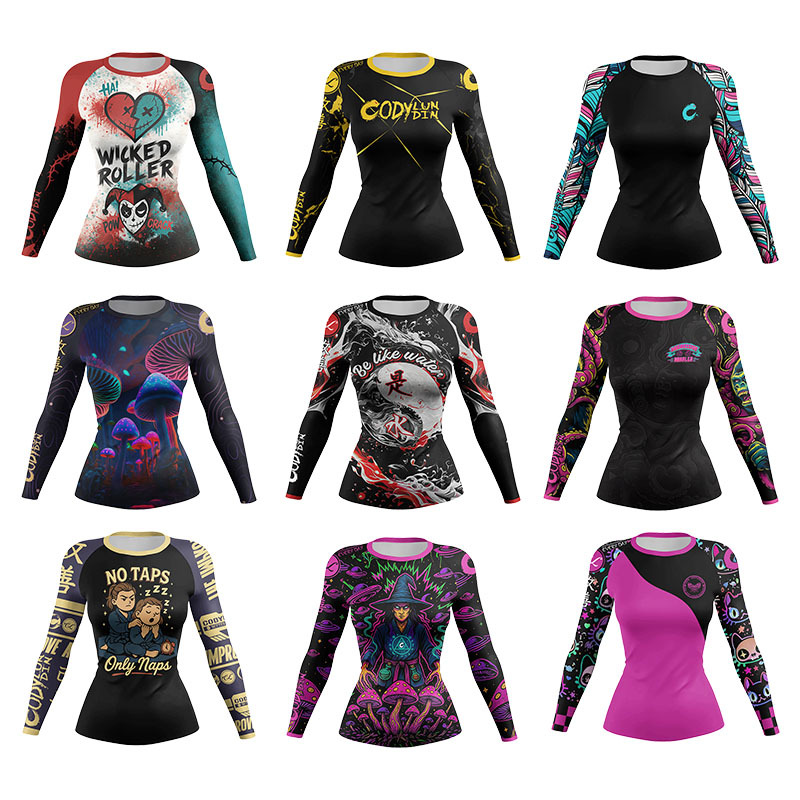 Women MMA Compression Sport T- – Yoga Fitness Jiu Jitsu recenzja i cena