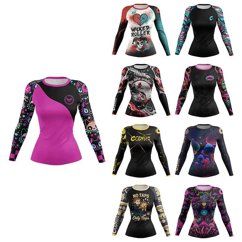 Women MMA Compression Sport T- – Yoga Fitness Jiu Jitsu recenzja i cena