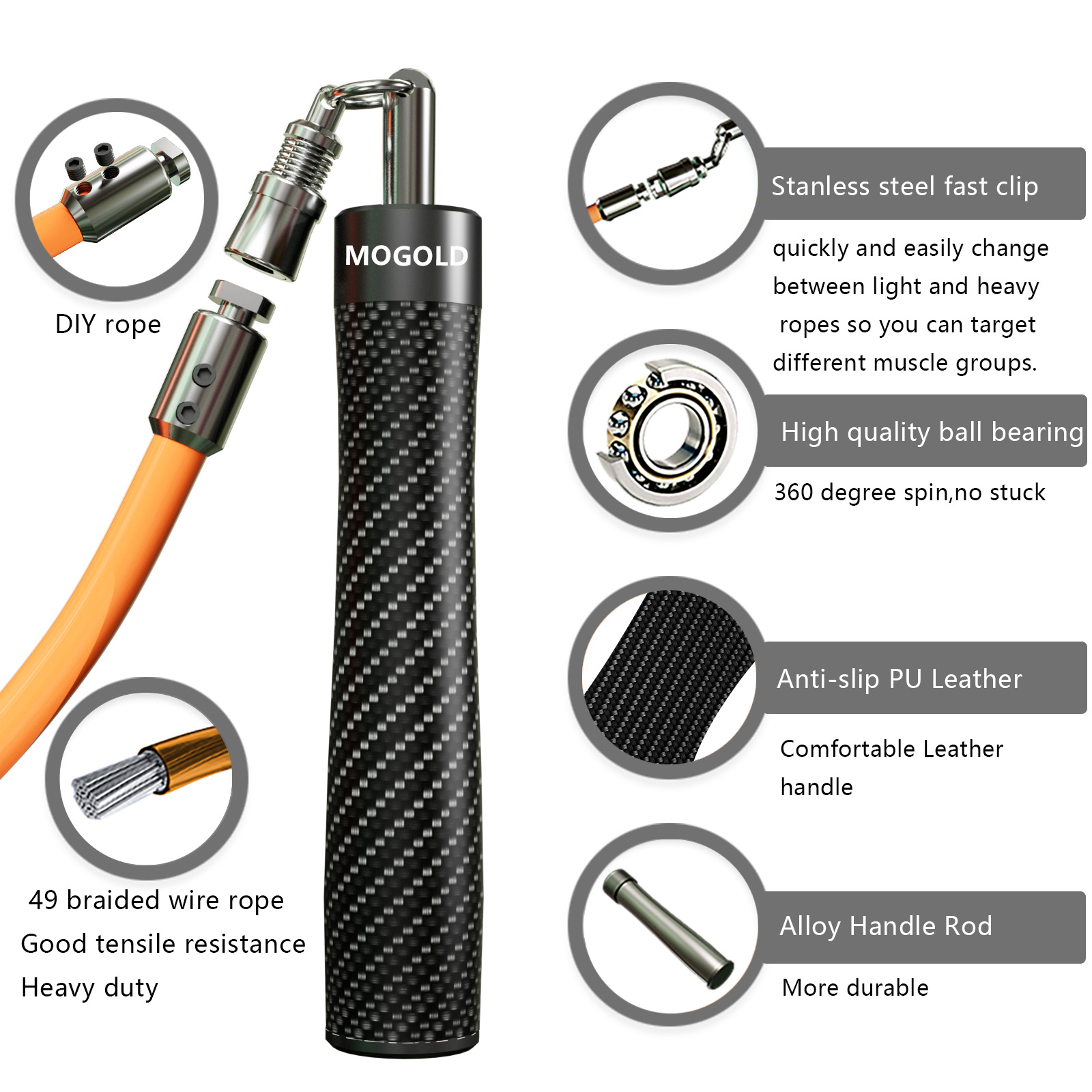 MOGOLD High-Speed Jump Rope |  – Speed Skipping Rope recenzja i cena