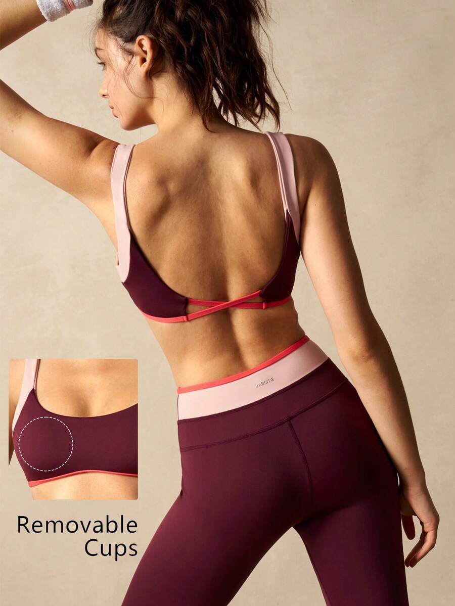 Color-Blocked Backless Sports  – Yoga Fitness Leggings recenzja i cena