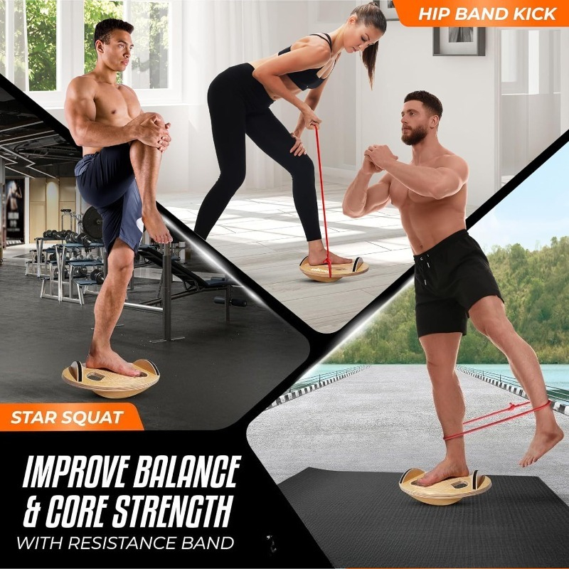 Wooden Fitness Balance Board A – Yoga Fitness Training recenzja i cena