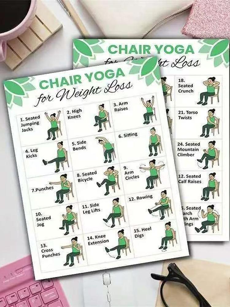 2 PCS Yoga Poster Home Exercis – Yoga Health & Fitness Centre recenzja i cena