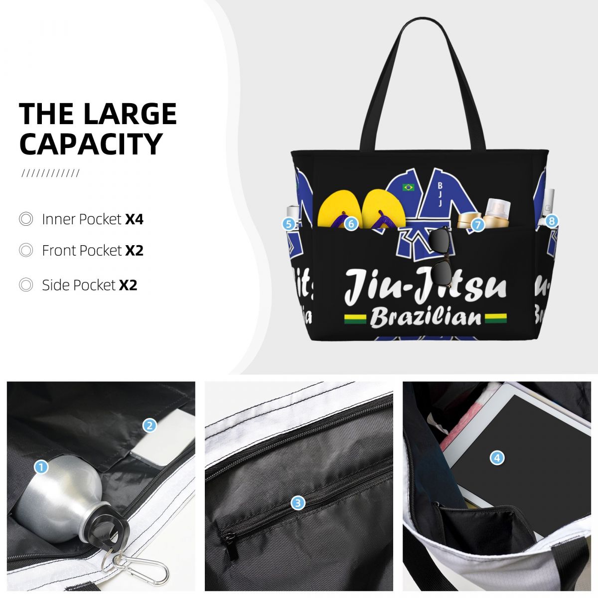 Jiu-Jitsu Beach Tote Bag Sport – Yoga Fitness Jiu Jitsu recenzja i cena
