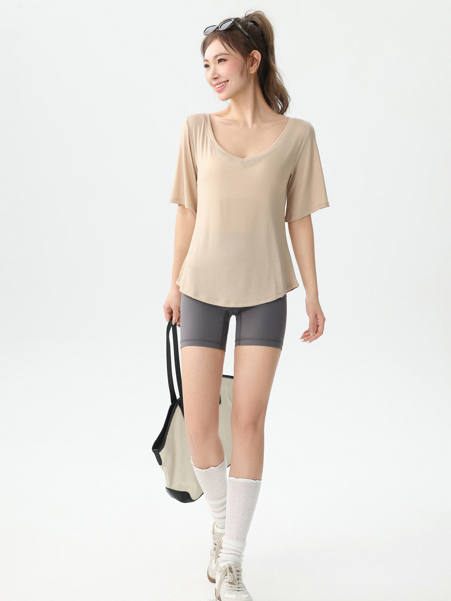 New Loose Women's Yoga Wear V- – Yoga Fitness Training recenzja i cena